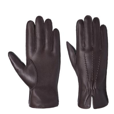 China Cheap Sheepskin Touch Screen Men Sport Driving Leather Gloves for sale