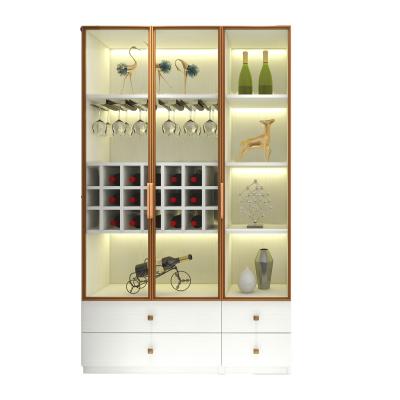 China (Other)Adjustable Modern Home Furniture Living Room Wine Cabinet Display for sale