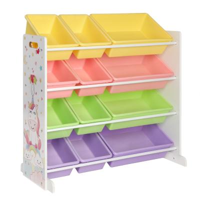 China Contemporary Multi Layers 4 Layers Double Door Opener Kids Bedside Plastic Wood Room Furniture Storage Units for sale