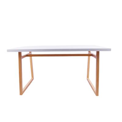 China Modern Simple Style K/d Modern Simple Style Iron Dining Tables Legs Wooden Dining Tables Customized Square Dining Table Solid Wood Iron Shape Handmade for sale