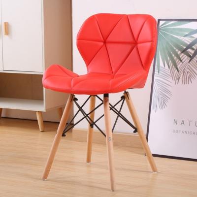 China K/D Home Restaurant Use Modern Dining Room Furniture Leather Leather Cushion Nordic Wood Dining Chair for sale