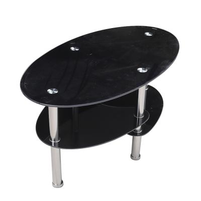 China Simple K/D Coffee Table Home Furniture Rectangle Steel Metal Tempered Glass Coffee Table for sale