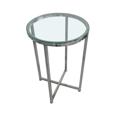 China Wholesale K/D Glass Coffee Table Centerpiece Modern Luxury Glass Top Silver Golden for sale