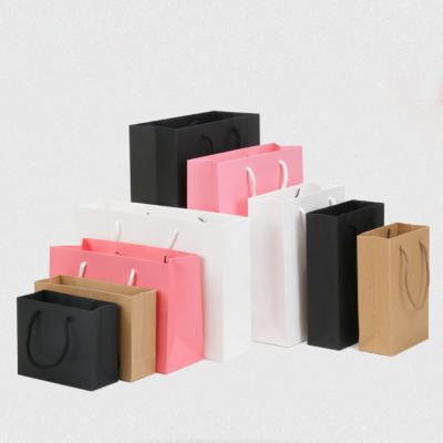 China Customized Recyclables Take Away Total Food Bag Fashion Shopping Bag Color Kraft Paper Bag for sale