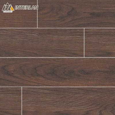 China Cheap Rustic Matte Surface Round Edge 15x60 15x80 Tiles Ceramic Wood Look Tile Price Nepal for sale