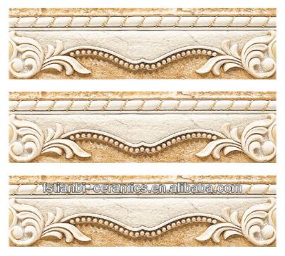 China New Design Rustic Resin Ceramic Tiles Listello Border for sale