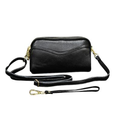 China 2022 New Fashion Genuine Leather Shoulder Bags For Women Cross - Body Handbag Cowhide Lady Solid Color Messenger High Quality Clutch Purse for sale