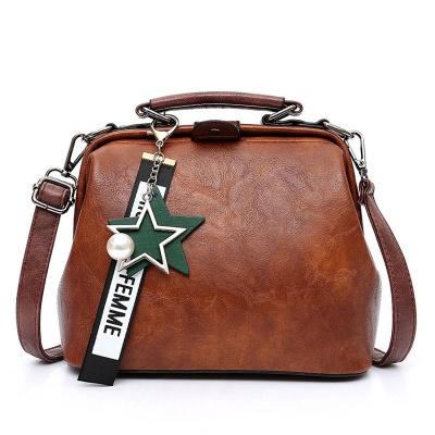 China Small Waterproof Vintage PU Leather Cross - Body Bags For Women Fashion Design Shoulder Pendant Handbag Stretching Top-handle Female Tote for sale