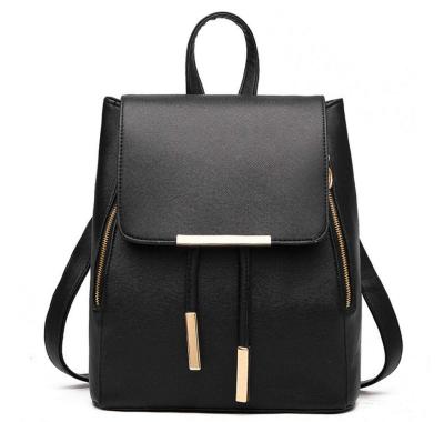 China 2022 new style motion detection double zipper drawstring PU backpack Korean fashion ladies school bags factory wholesale for sale