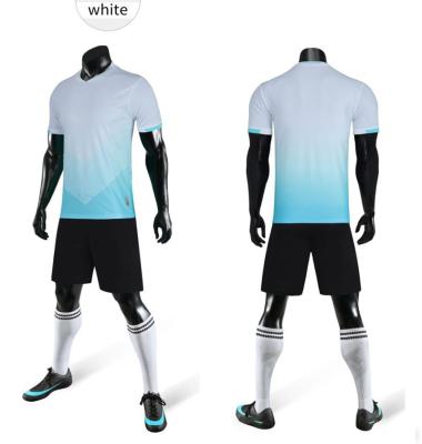 China High quality Customized New Quick-drying White Soccer Suit Men's Chinese-made American Football Jersey Set for sale