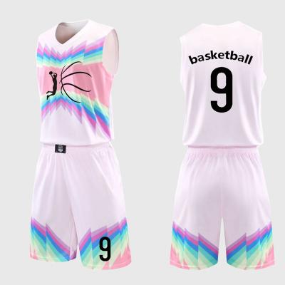 China Men's new basketball uniform high quality custom made basketball tank top antibacterial sleeveless top for sale