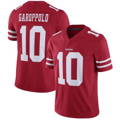 China Good Quality Stitched Mens Sports Shirt Jimmy Garoppolo 10 American Football Club Anti-UV Uniform Tank Top Cheap Wholesale for sale