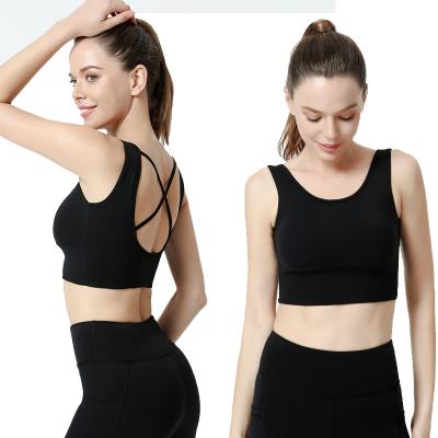 China 3 Piece Breathable Shockproof Strapless Backless Underwear Vest Strap Sports Yoga Bra Seamless Bra for sale