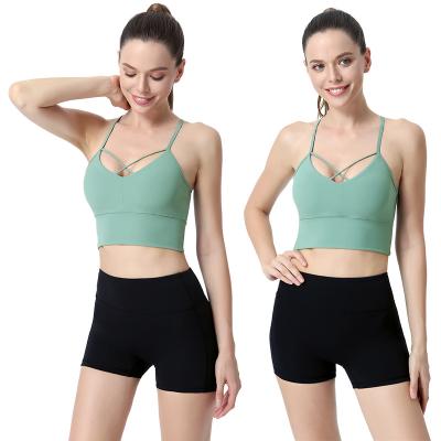 China Supplier direct selling high quality women's solid color breathable hollow yoga sports invest for sale