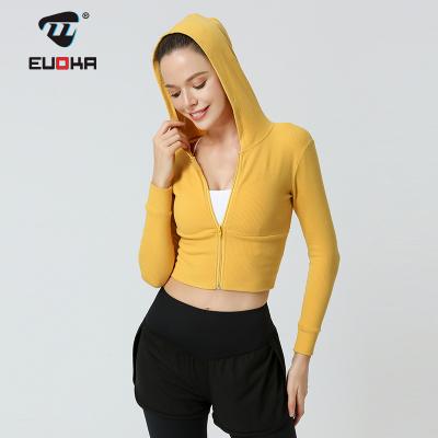 China High Quality Women's Breathable Zipper Direct Selling Supplier Thin Spring And Autumn Yoga Long Sleeve Tops for sale