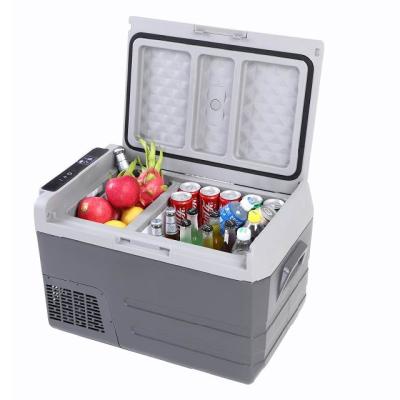 China COMPRESSOR in new style factory 12V/24V 46L camping electronic fridge freezer portable outdoor fridge for sale