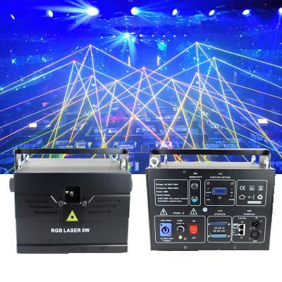 China Warehouse 2w 3w 5w 3D laser show projector rgb animation disco dj laser light 3d laser projector for sale