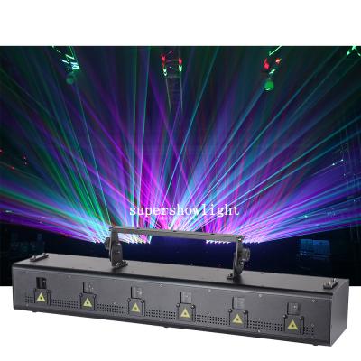 China Theme Park 6 Eyes 2w RGB Full Color Laser Projector Led Animation Party Lights 6 Lens For Beam Bar Bar Disco Dance Show DJ Stage Lights for sale