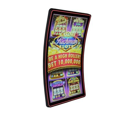 China 3840X260 resolution 43 inch 4K IPS curved LCD touch monitor for casino gambling slot machine Te koop