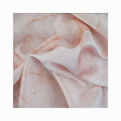 China 2022 Shrink-Resistant Printing Marble Jacquard Netting Silk Printed Fabrics For Dress for sale