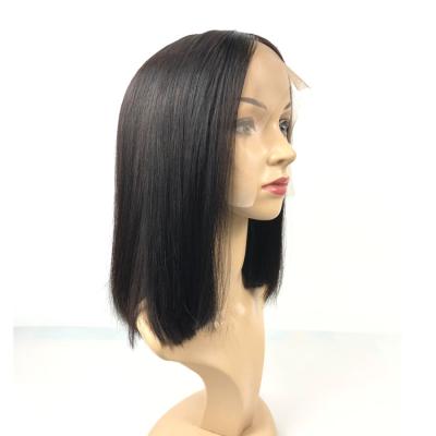 China Factory Grade Wholesale Price Double Bob Wigs Bone Straight Human Hair Straight Top Drawn Extensions Wigs Natural Black Color Wig for sale