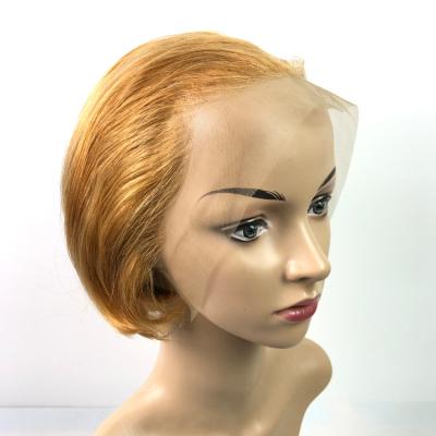 China New Arrival Short Straight Wigs For Black Women Hair, 150% Density Front Lace Wigs, Short Blonde Wigs Short Blonde Wigs Hair Seller for sale