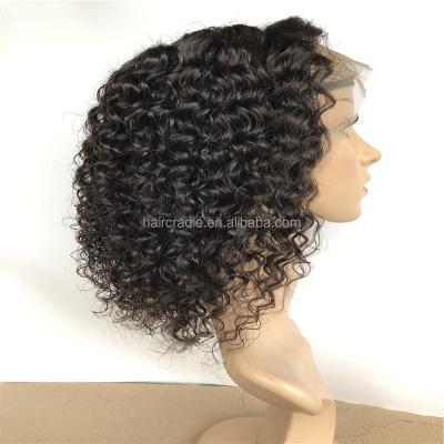 China Yexin Hot Selling Peruvian Virgin Hair Deep Wave Human Hair Lace Front Human Hair Wigs, Deep Wave T Piece Lace Wig Natural Color for sale