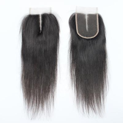 China High Quality Straight Lace Closures Natural Black Can Change Color 4*4 Lace Closure 4x4 5x5 6x6 13x4 Straight Lace Closure Bandeau for sale