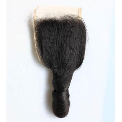 China Newcomer HD Curl Roman Straight Body Wave Deep Wave Closure, Hair Bundles With Closure Pixie Loop for sale