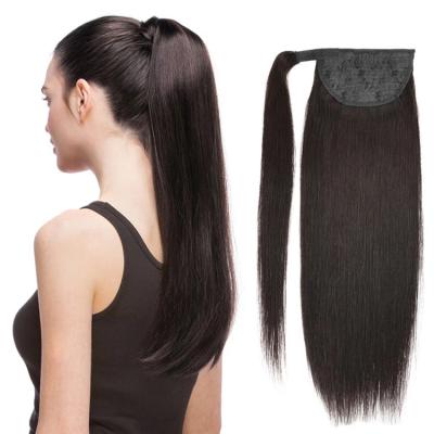 China Wholesale price new arrival silky straight wave brazilian hair, pony tail hair extensions, straight virgin hair yaki deep wave hair ponytail for sale