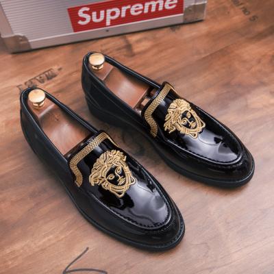 China Super Luxury Gold Color Mens Steel Toe Popular Designer Style Fashion Loafers Formal Loafers Shoes for sale