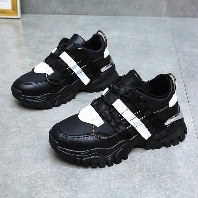 China Lightweight Causal Rubber Black Color New Style PU Shoes Good Quality Customized Leather For Women Cotton Fabric Daily Life OEM / NC kexing; ZHE for sale