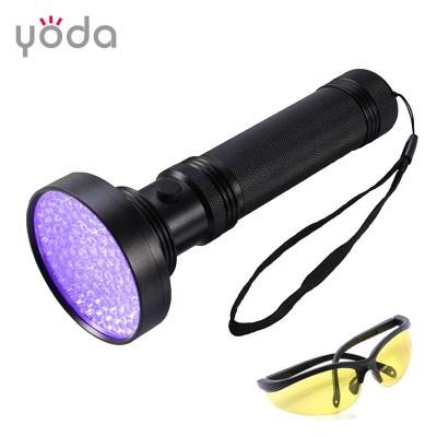 China D9197 Cat Urine Pet Stains Bed Bug Detector AA Dry Battery Industrial Ultraviolet Amber Detector 395nm 100 Led Blacklight UV Flashlight for sale