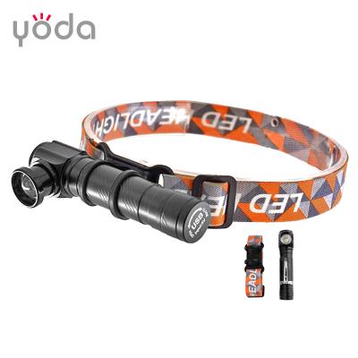 China Industrial T6 300 Lumen USB Rechargeable 90 Degree Elbow Flashlight Dual Use Bendable Led Headlamp For Work for sale