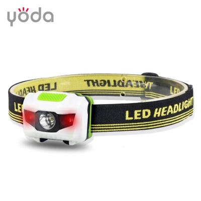 China Convenient light cheap white 3w red led xpe aaa mini plastic dry battery camping headlamp for kid's gift for sale