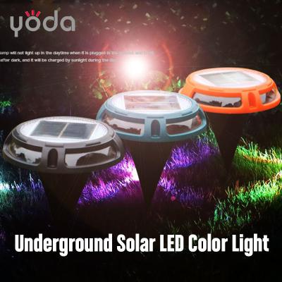 China Garden IP68 Outdoor Colorful Buried Solar LED Under Ground Light for Gargen for sale