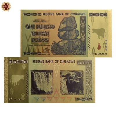 China Wholesale Metal Craft Banknote Africa China Supplier 100 Trillion Gold Zimbabwe Banknote for sale