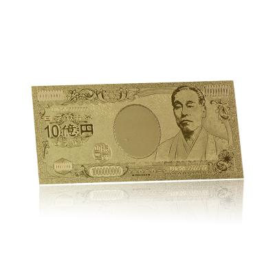 China New Japan Currency Notes Japanese Paper Banknotes 24K Gold Foil Souvenir Japanese Paper Banknote For Decorative for sale