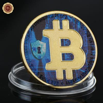 China India Souvenir Bitcoin Challenge Metal Coin Grade Gold Plated Coin WR Commemorative Bitcoin For Souvenir for sale