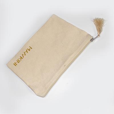 China Customizable Drawstring Bag Zipper Bag Canvas Packaging Customized Reusable Zipper Bag With Logo Print for sale