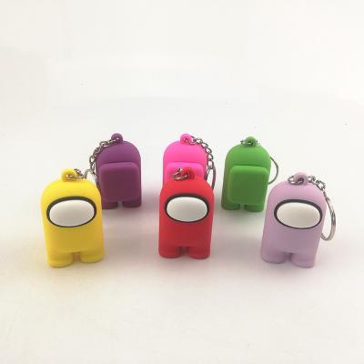 China Wholesale Kpop Fan's Collection Among Us Cartoon Silicone Doll Key Chain for sale