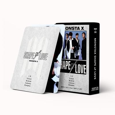 China Wholesale South Korean LOVE Postercard Photo Card Kpop Idol 55pcs/box Lomo Card MONSTA X SHAPE for sale