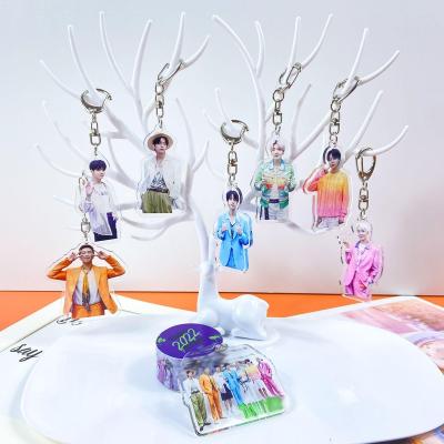 China 2022 Kpop Idol Boys' GREETS Bangtan Key Chain Wholesale Acrylic Plastic Boys' GREETINGS Key Chain for sale