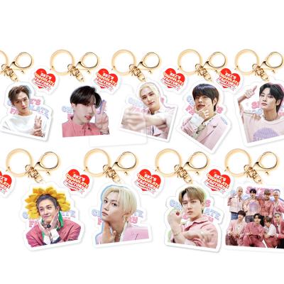 China Wholesale Plastic Kpop Idol Stray Kids SKZS CHOCOLATE FACTORY Plastic Acrylic Key Chain Fans Pickup Bag Accessories for sale