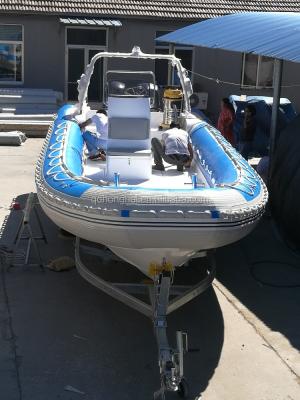 China High Quality Blue Luxury Rigid Inflatable Boat RIB Boat 7.3m Speedboat for sale