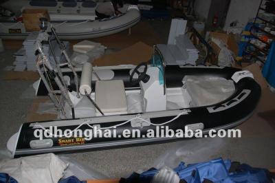 China Rigid PVC rib390 CE fiberglass with PVC or hypalon inflatable boat for sale