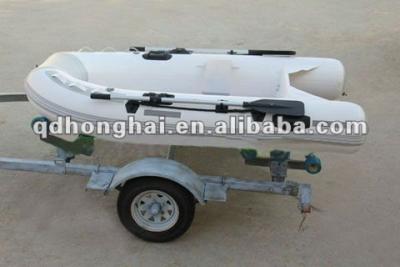 China Fiberglass double V deep hull RIB270 small rigid fiberglss boat with CE for sale for sale