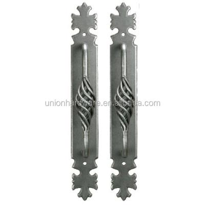 China EUROPEAN Wholesale Antique Design Cast Iron Barn Door Handle With Heavy Duty Solid Square for sale