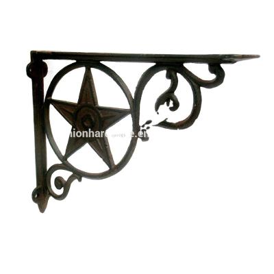 China Cast iron decoration wall mount bracket, shelf bracket, metal shelf bracket for sale