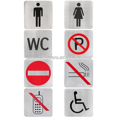 China Modern Square Shape Stainless Steel Door Sign for sale